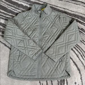 Voyager Women’s Quilted Light Gray Zip-Front Jacket